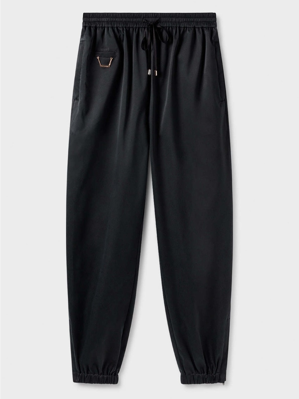 Silk Laundry Silk Track Pants Black Medium